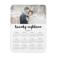 Simple Trendy Typography 2018 Photo Calendar