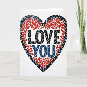 Simple Triangle Love You Card