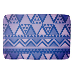 Simple Tribal Art Pattern Violet Bath Mat