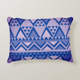 Simple Tribal Art Pattern Violet Decorative Cushion