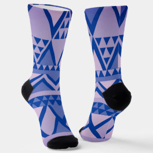 Simple Tribal Art Pattern Violet Socks