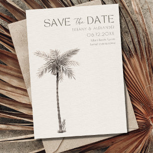 Simple Tropical Beach Wedding Photo Save The Date