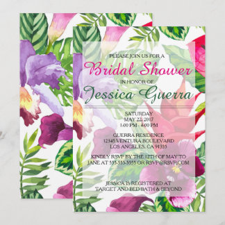 Simple Tropical Bridal Shower Invitation