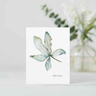 Simple Tropical Greenery Custom Seafoam 4.25 x 5.5 Card