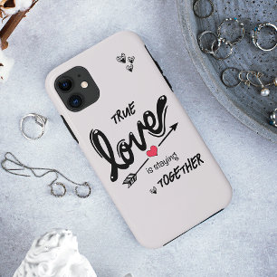 Simple True Love Text iPhone Case