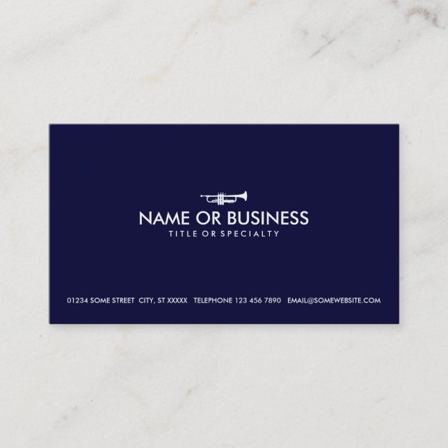 simple trumpet business card (Front)