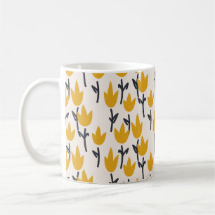 Simple tulip flower seamless pattern coffee mug