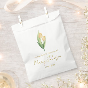 Simple Tulip Seed packet Funeral Favour Bags