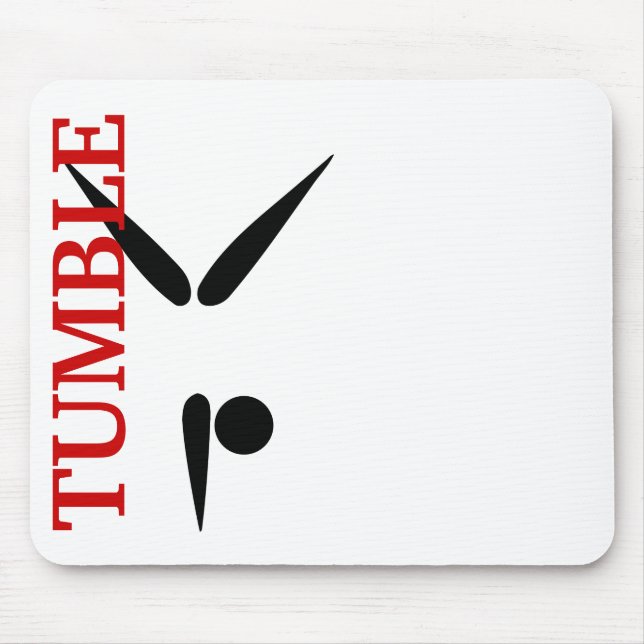 Simple Tumbler Gymnast Gymnastics Symbol Mouse Mat (Front)
