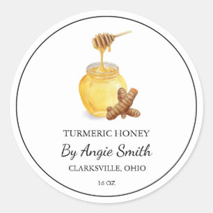 Simple Turmeric Infused Honey Label