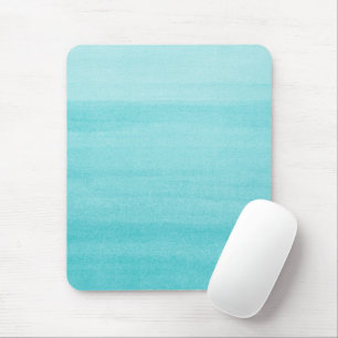 Simple Turquoise Aqua Blue Ombre Watercolor Mouse Mat