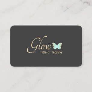 Simple Turquoise Butterfly Business Card