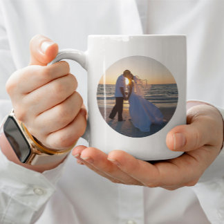 Simple Two Circle Photo Design Coffee Mug