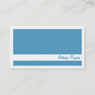 Simple Two colour business card, blue and white Card