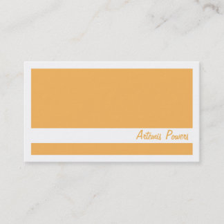 Simple Two colour business card, orange and white Business Card