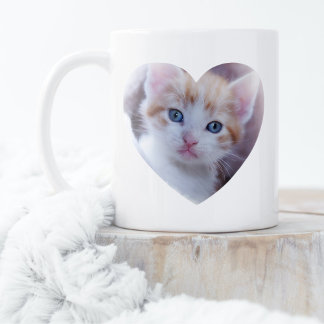 Simple Two Heart Photo Design Coffee Mug
