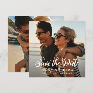 Simple Two Photo Wedding Save the Date