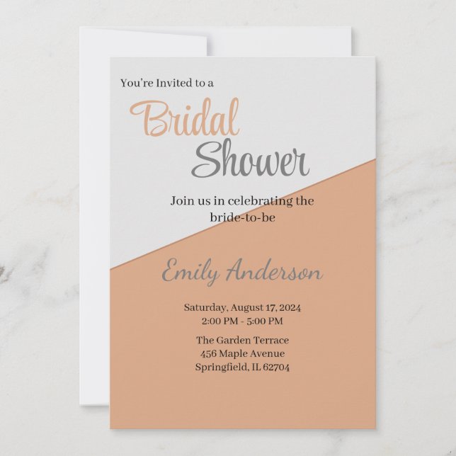 Simple two tone invitation design (Front)