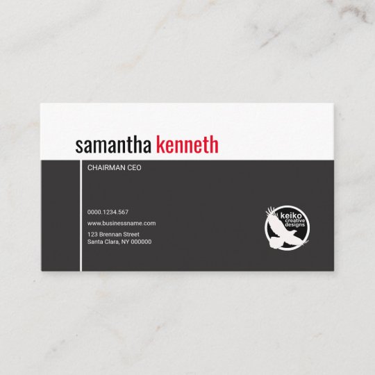 Simple Two-Toned Name CEO Chairman Business Card | Zazzle.co.uk