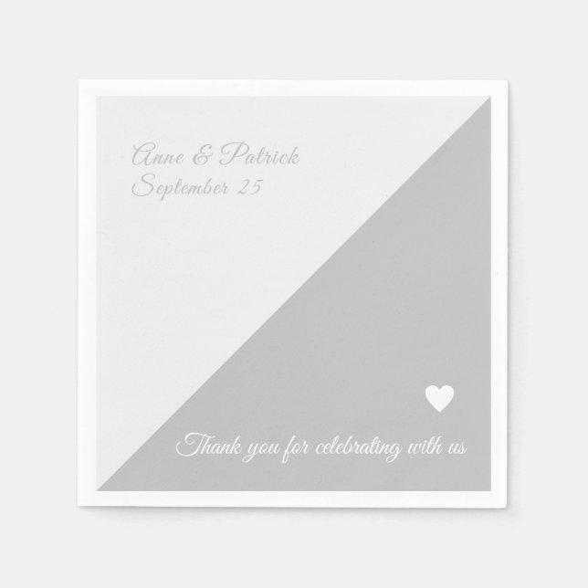 Simple two tones grey napkin (Front)