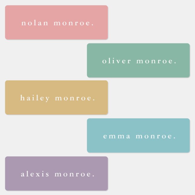 Simple Type Boho Kids Waterproof Name (Group)