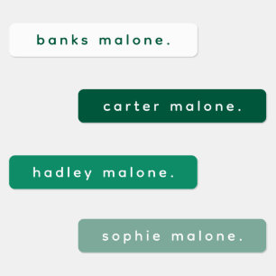 Simple Type Green Kids Waterproof Name