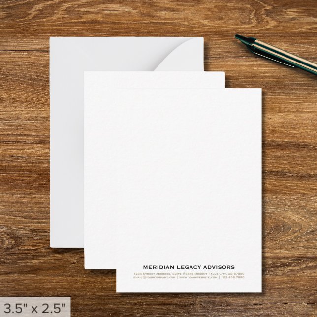 Simple Typographic Business Note Card (Creator Uploaded)