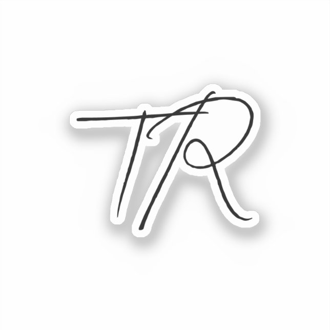Simple typographic custom initials minimalist (Front)