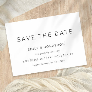 Simple Typography Black White Or Any Colour Save The Date