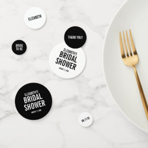 Simple Typography Bridal Shower Confetti