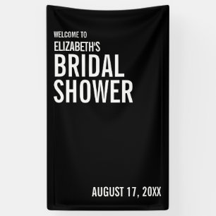 Simple Typography Bridal Shower Welcome Banner