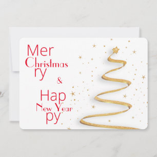 Simple Typography Christmas Greetings Wishes Card
