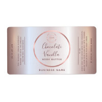 Simple typography circle rose gold frame logo labe