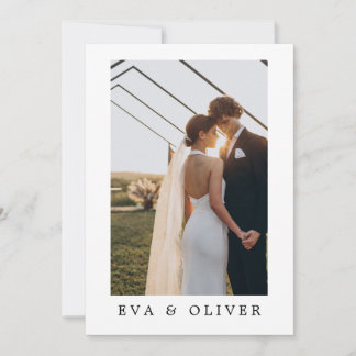 Simple Typography Couple Photo Wedding Invitation