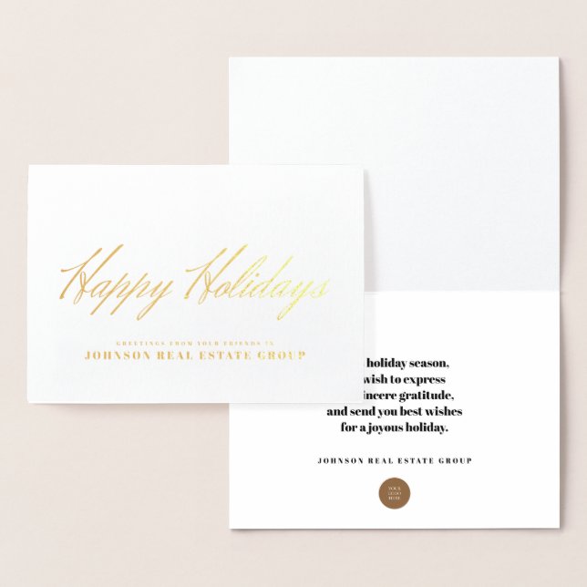SImple Typography | Holiday Greetings Foil Card (Display)