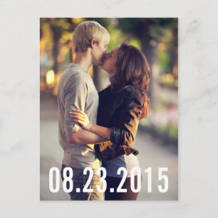 SIMPLE TYPOGRAPHY II SAVE THE DATE POSTCARD