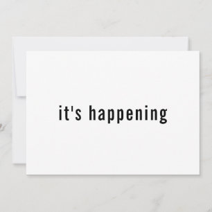 Simple Typography It's Happening Save The Date