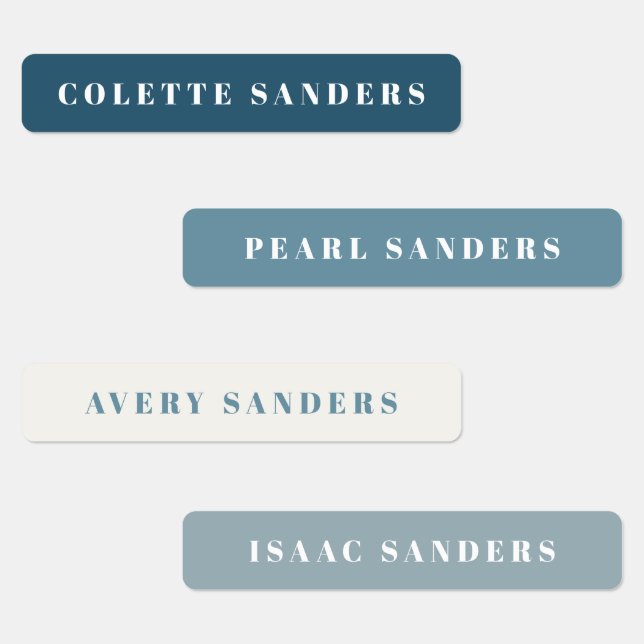 Simple Typography Kids Name Waterproof (Group)