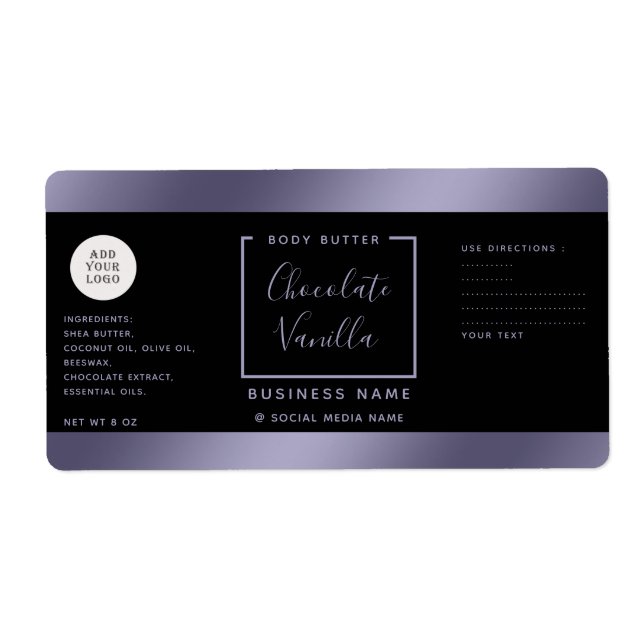 Simple typography  lavender cosmetics logo  (Front)