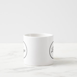 Simple Typography Logo Business brand Promotional Espresso Cup