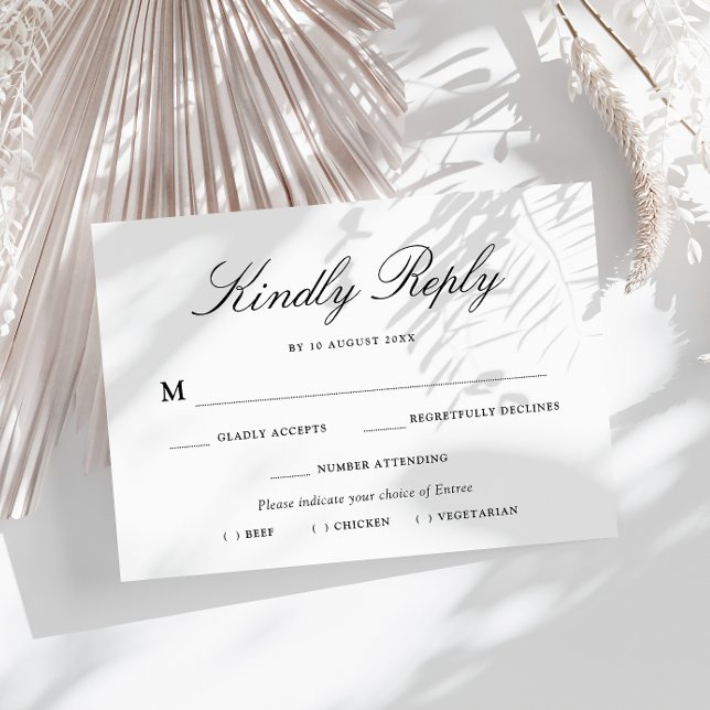 simple typography meal choice RSVP card (Creator Uploaded)