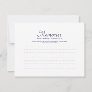 Simple Typography Memories Photo Memorial Reply Card