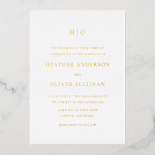 Simple Typography Monogram Minimalist Wedding