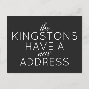 Simple Typography New Address Moving Announcement