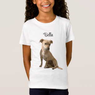 Simple Typography Personalised Custom Dog Image T-Shirt