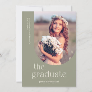 Simple Typography Unique Layout Graduation Party Invitation