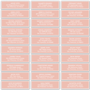 Simple Typography Wedding Guest Names Address