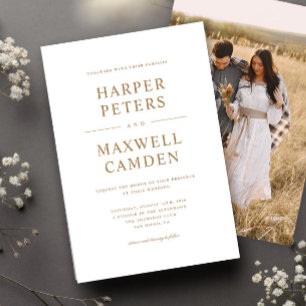 Simple Typography Wedding Invitation