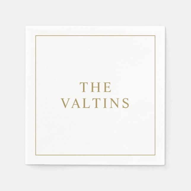 Simple Typography Wedding Napkin (Front)