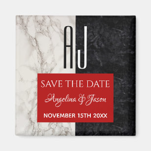 Simple Typography Wedding Save The Date Magnet